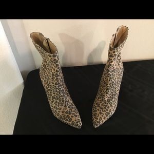Colin Stuart Animal Print Booties, Size 10